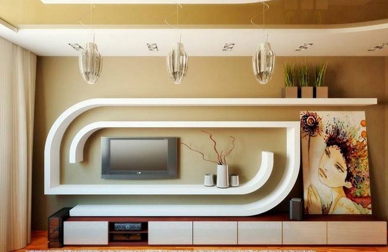 Декор стен, потолка и перегородок из гипсокартона своими руками: фото