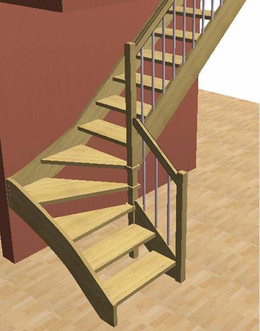 Главные параметры ступеней для основных видов лестниц