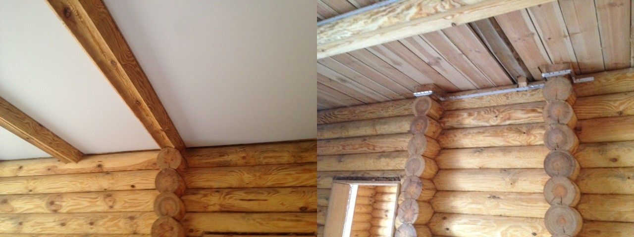 Натяжные потолки в деревянном доме: плюсы и минусы конструкций
