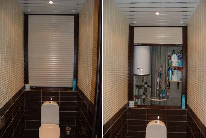 Необычные жалюзи в туалете: фото и 4 их разновидности