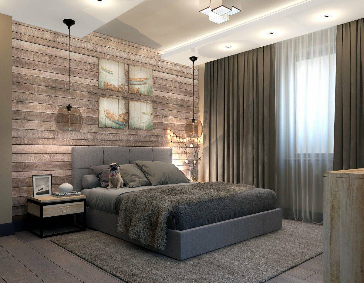 Спальня в стиле лофт: фото дизайна интерьера в светлых и темных тонах
