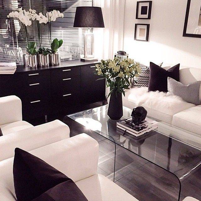 Черно белый интерьер гостиной фото — портал о строительстве, ремонте и дизайне