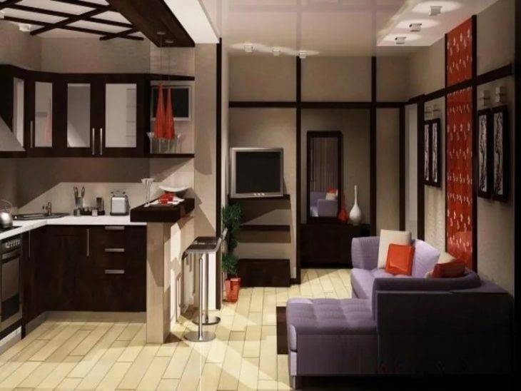 Кухня-столовая: проект дизайна и планировки, 60 фото интерьеров с гостиной