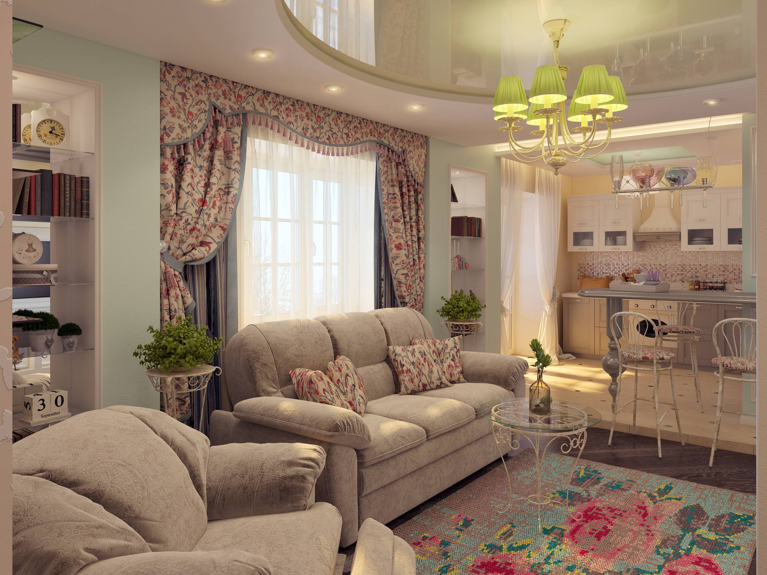 Дизайн гостиной в стиле прованс - оформляем стильный интерьер со вкусом (80 фото)