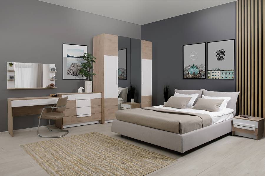 Мебель модульная для спальни: набор недорогой, системы и фото