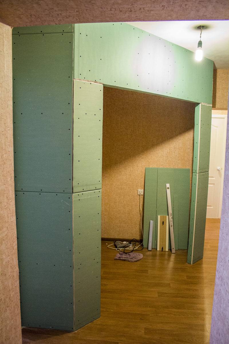 Гардеробная комната из гипсокартона своими руками: фото