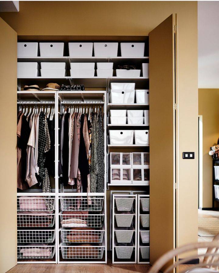 Наполнение для шкафов и гардеробных: комнаты фото, коробка для переезда, икеа своими руками, внутри варианты