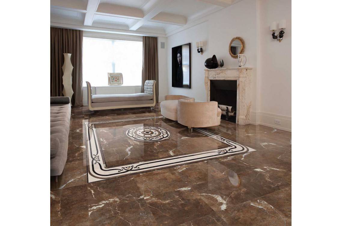 Плитка на полу в гостиной: особенности современного напольного покрытия (40 фото)