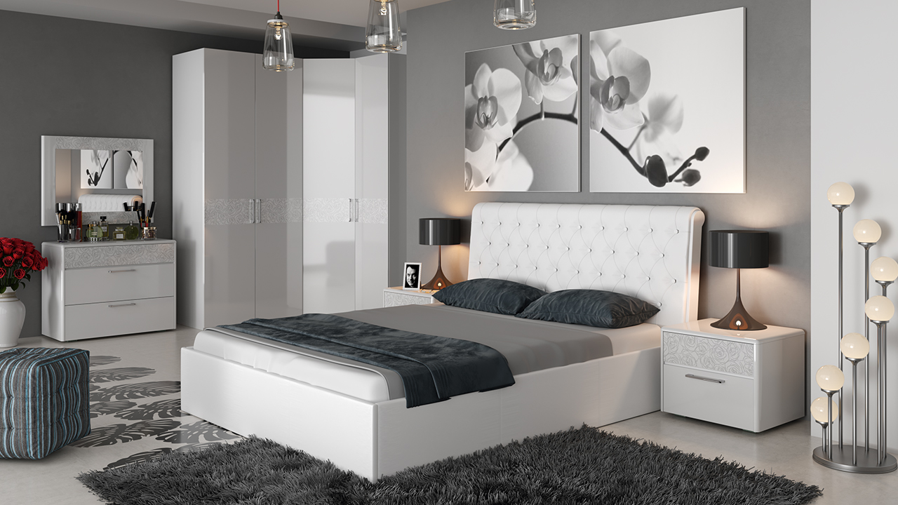 Белые стены в интерьере спальни 2023: топ-80 лучших идей дизайна с фото