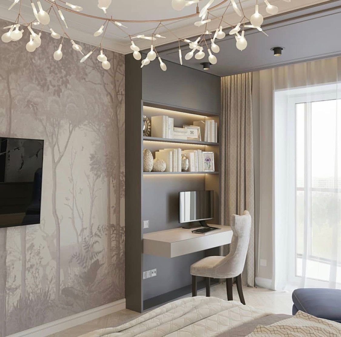 Дизайн гостиной-кабинета: 120 фото идей совмещения гостиной с рабочей зоной. советы по подбору цвета и мебели