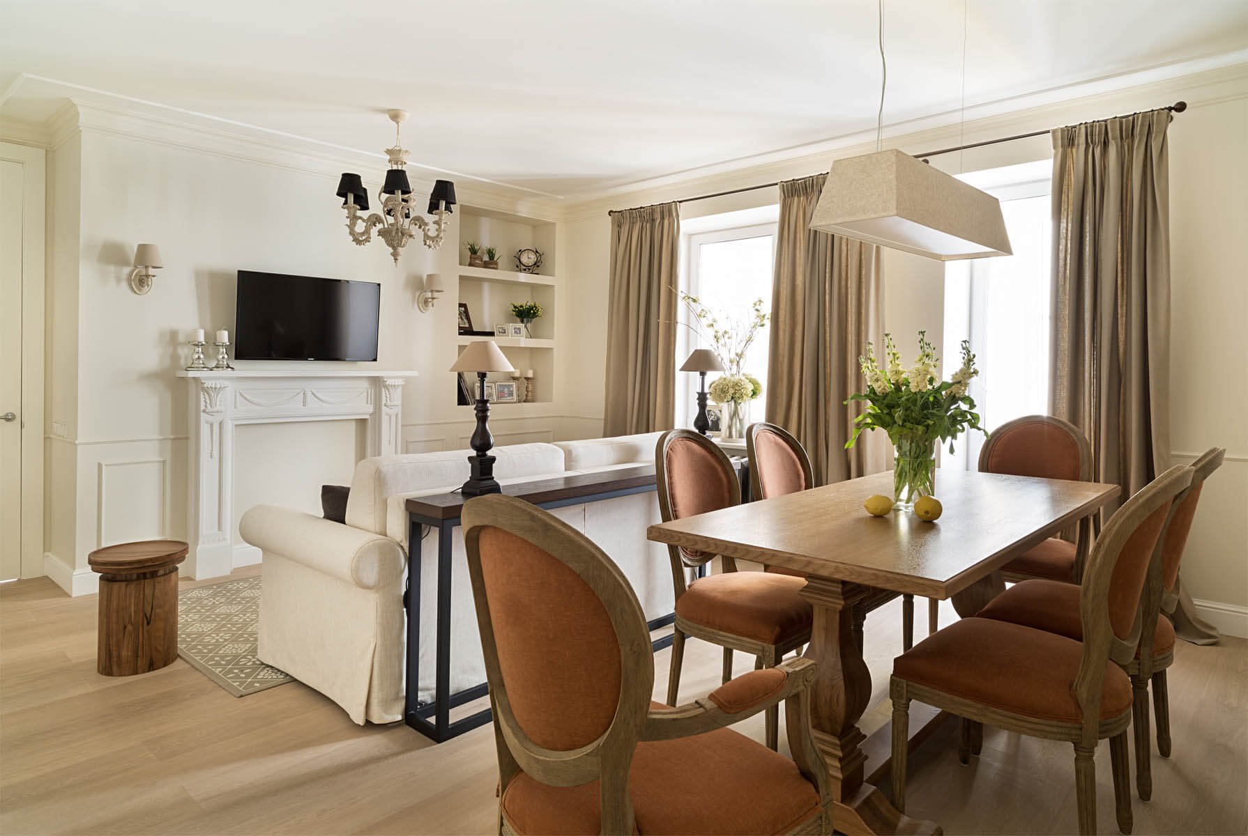 Гостиная-столовая: дизайн столовой в частном доме и квартире, фото идей