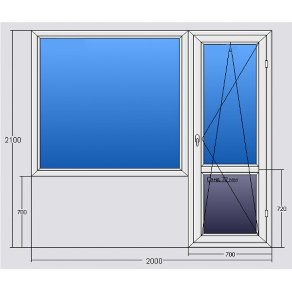 Размер балконной двери: пластиковые, деревянные, стандартные