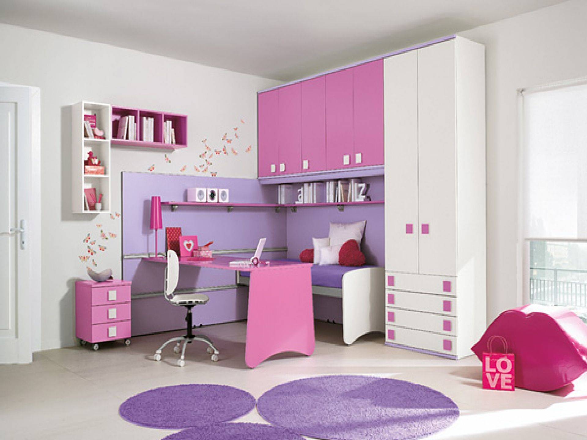 Дизайн спальни для девочки: оформления комнаты маленькой принцессы (+42 фото)